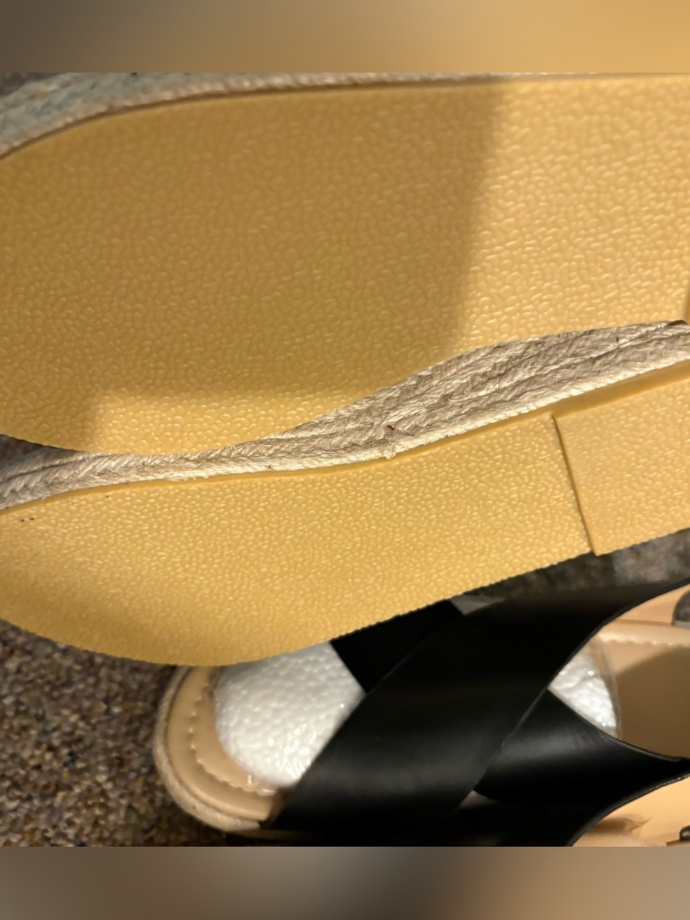 Two Harper & Lane Black & Tan Espadrilles  Sandals NEW 38 - Picture 3 of 6